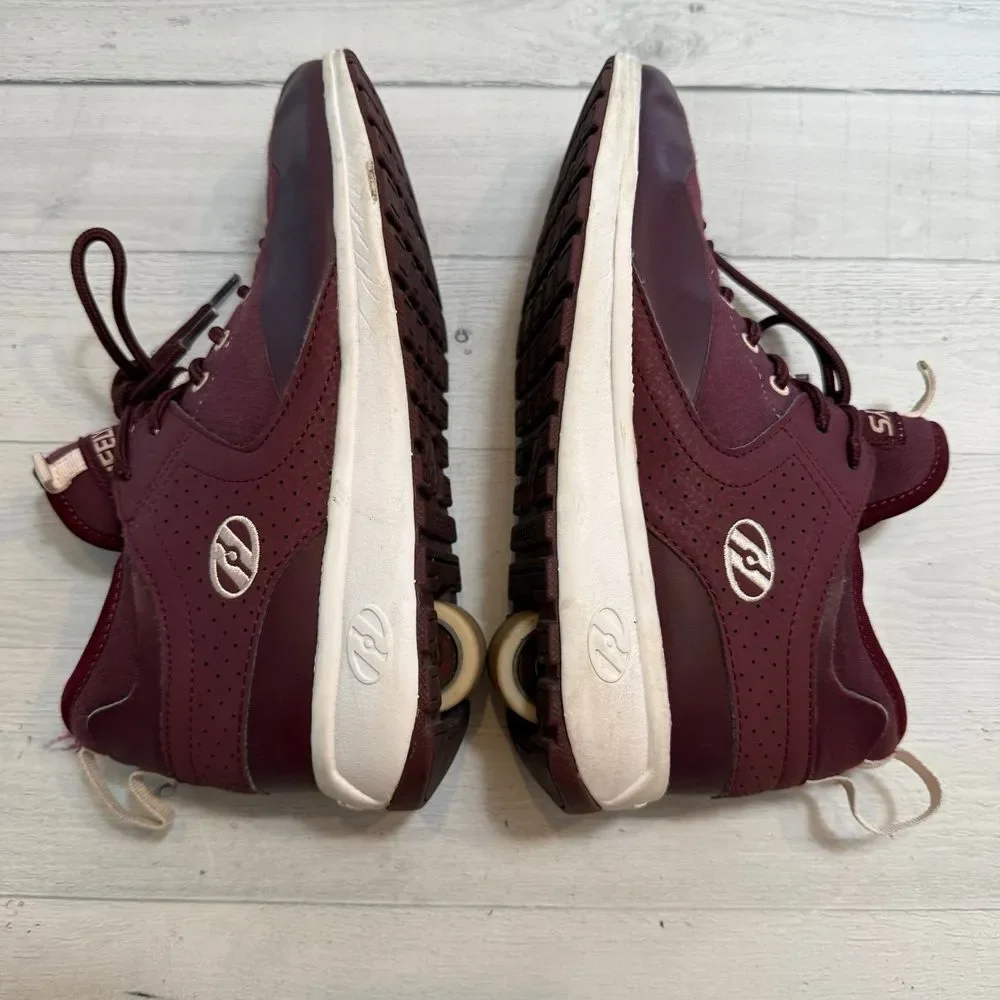 Heelys Piper Mid Top Sneaker Burgundy youth 6 Womens‎ Size 7